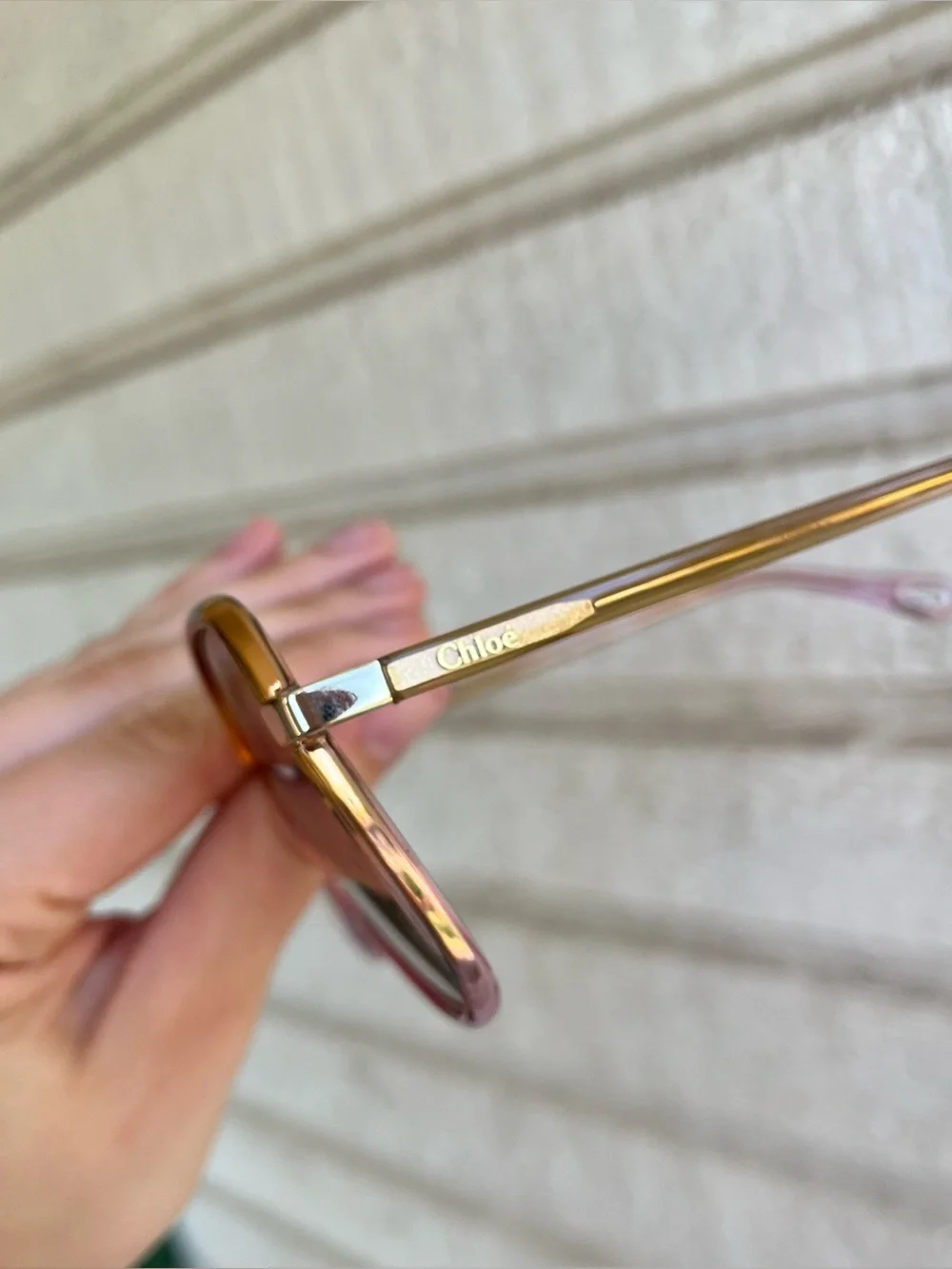 CHLOE Pink Yellow Gold Tortoise Oversized Sunglasses CH0031S